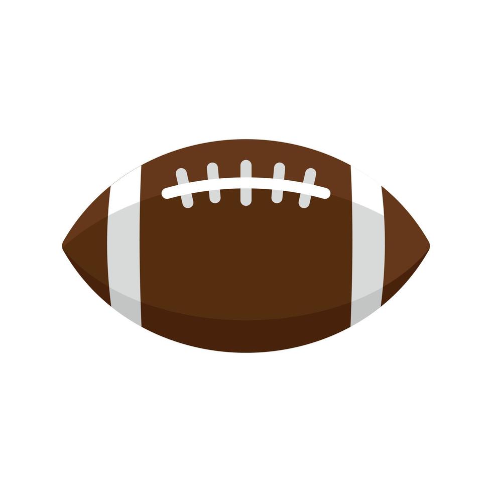 ícone de bola de couro de futebol americano, estilo simples vetor