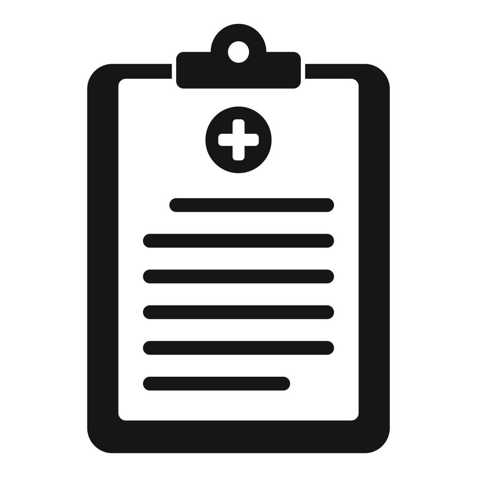 ícone de papelão médico, estilo simples vetor