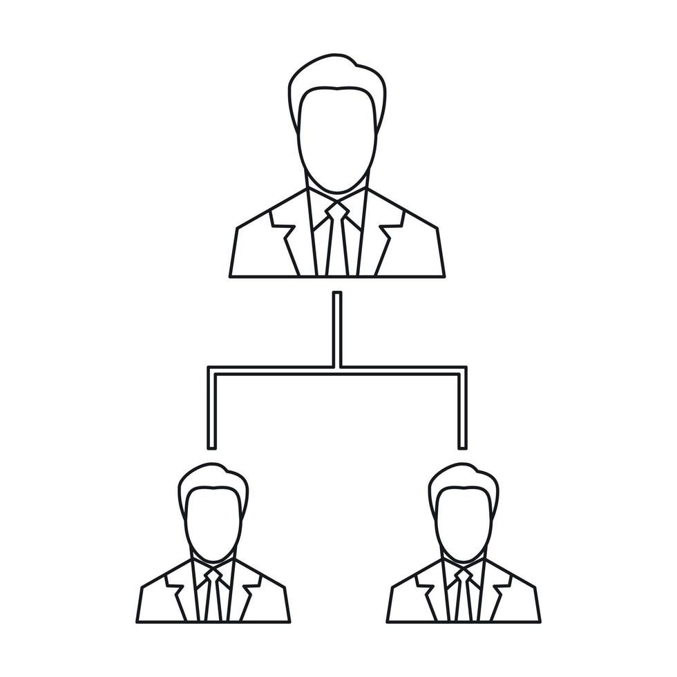 ícone de estrutura da empresa, estilo de estrutura de tópicos vetor