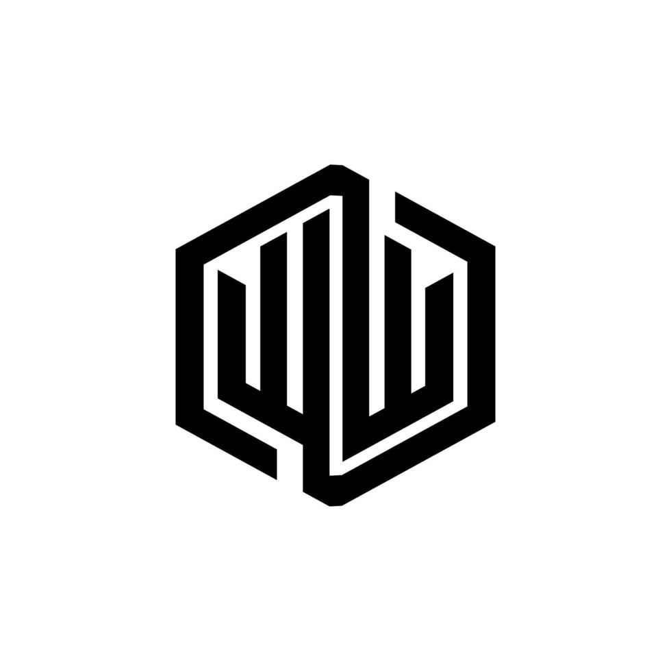 design de logotipo de carta ww na ilustração. logotipo vetorial, desenhos de caligrafia para logotipo, pôster, convite, etc. vetor