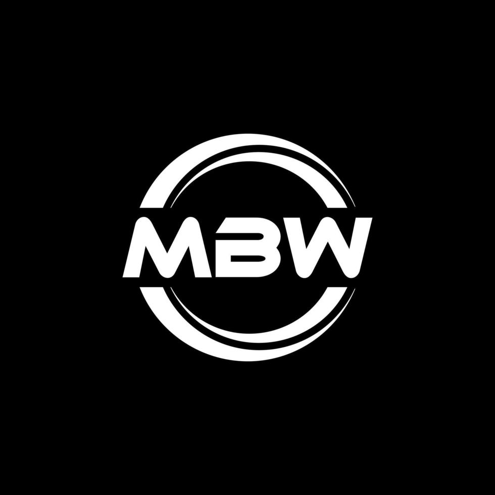 design de logotipo de letra mbw na ilustração. logotipo vetorial, desenhos de caligrafia para logotipo, pôster, convite, etc. vetor