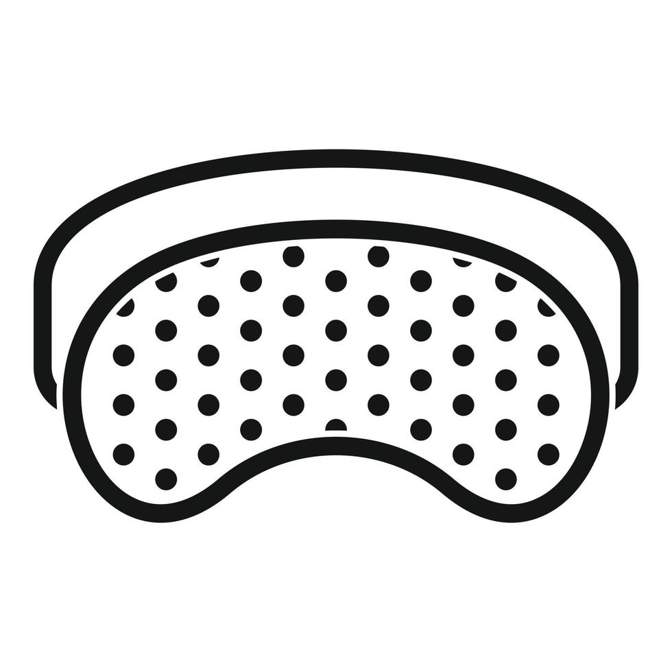 ícone de máscara para dormir de insônia, estilo simples vetor