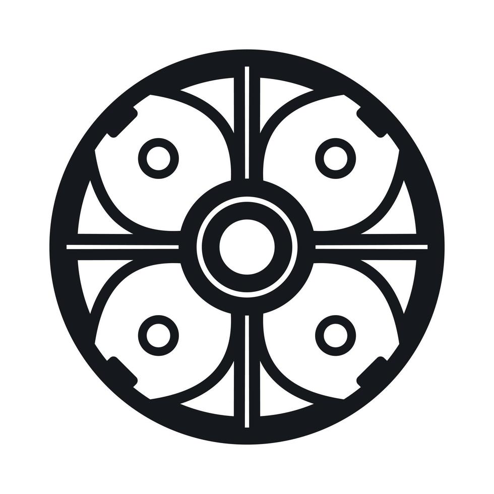 ícone de escudo, estilo simples vetor