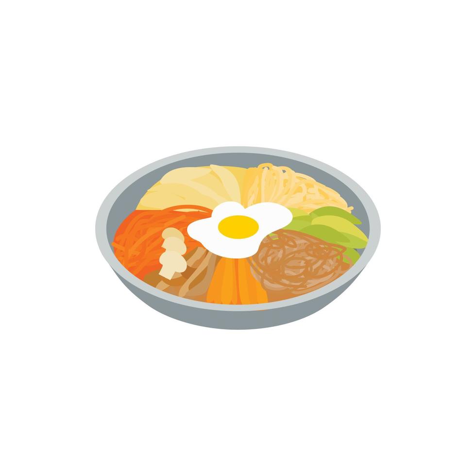 ícone de comida coreana, estilo 3d isométrico vetor