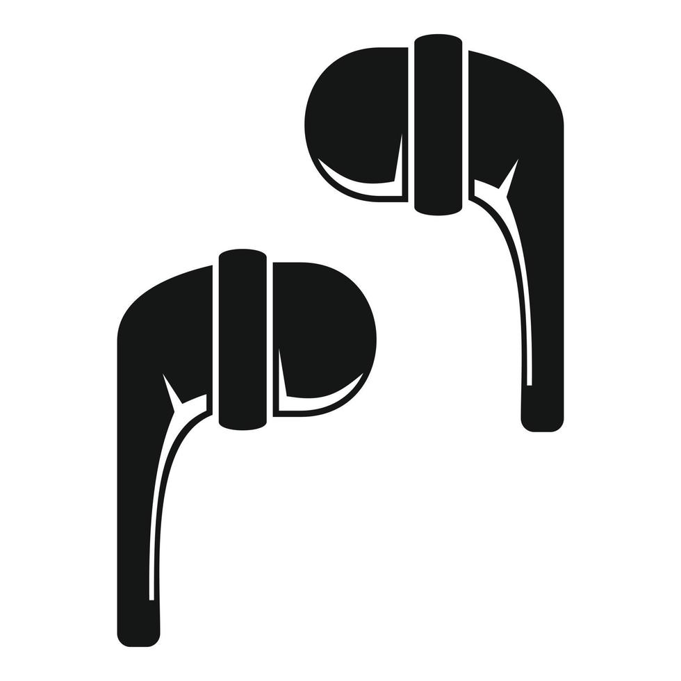 ícone de fones de ouvido sem fio estéreo, estilo simples vetor