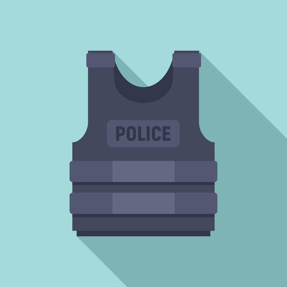 ícone de colete à prova de balas da polícia, estilo simples vetor