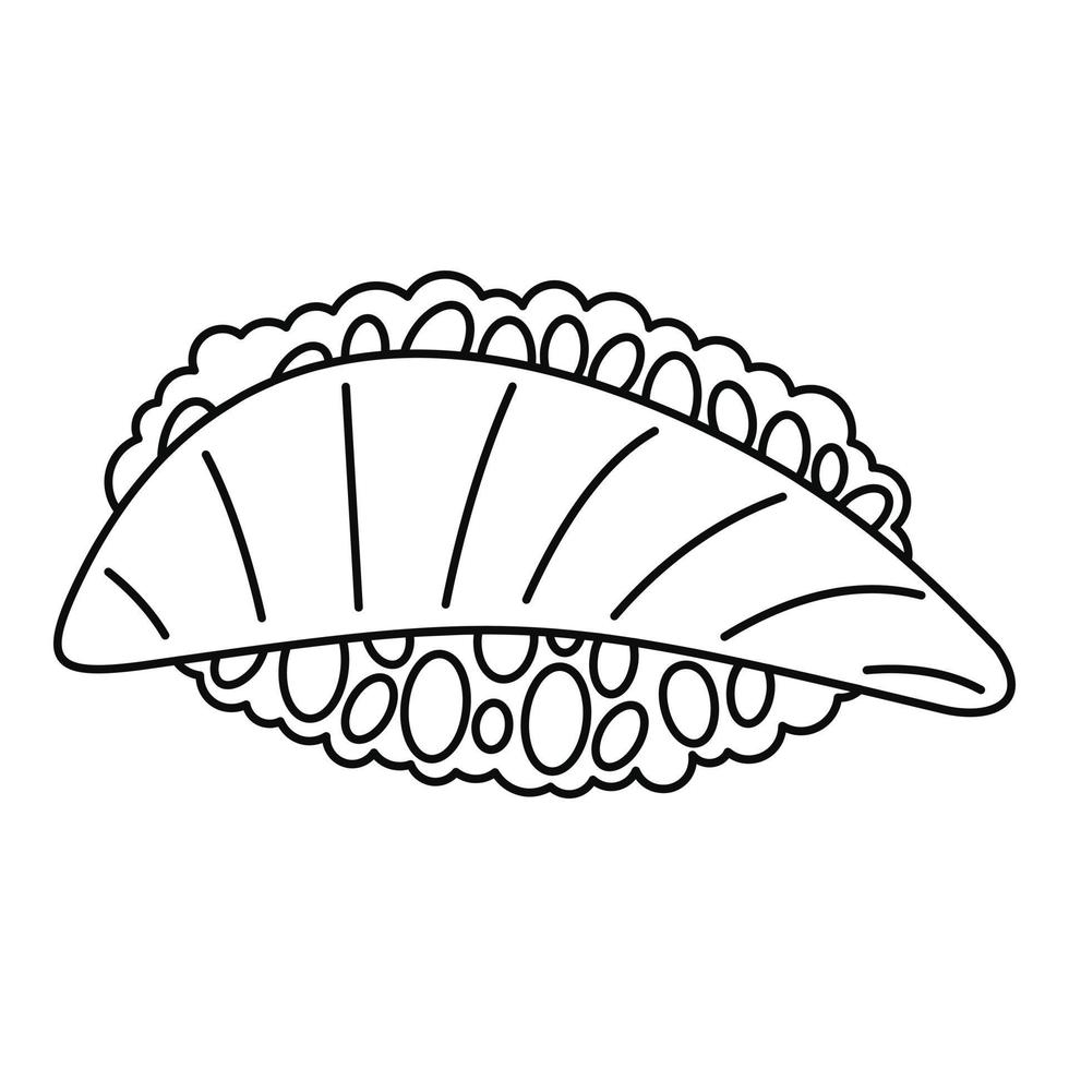 ícone de sushi maguro, estilo de estrutura de tópicos vetor