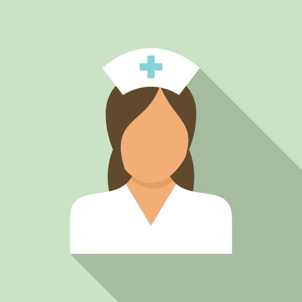 ícone da enfermeira da equipe, estilo simples vetor