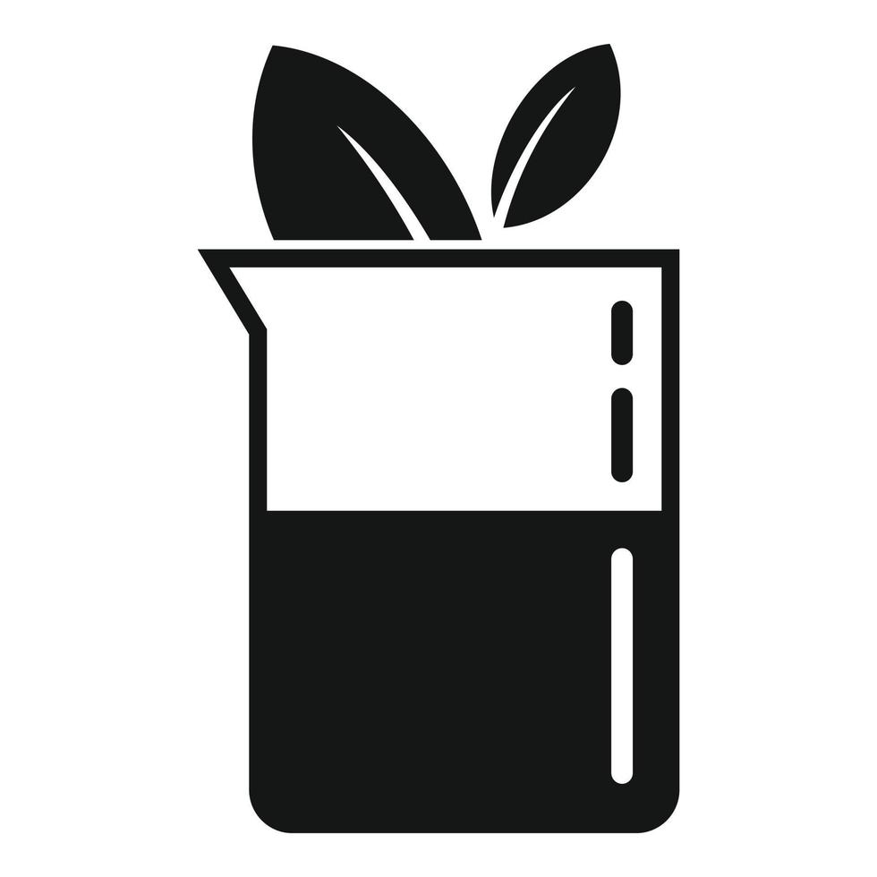 ícone de frasco de líquido médico ecológico, estilo simples vetor