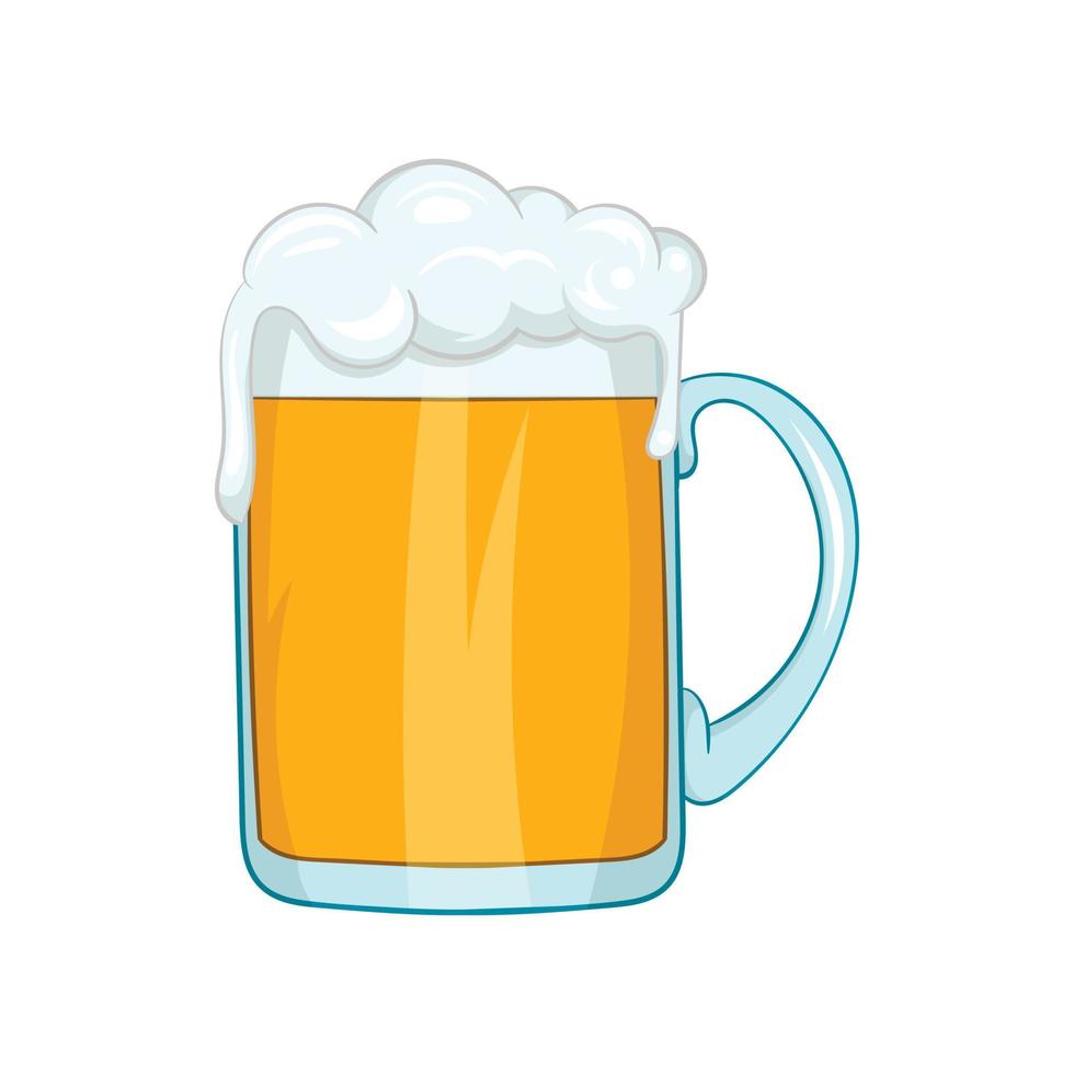caneca de ícone de cerveja em estilo cartoon vetor