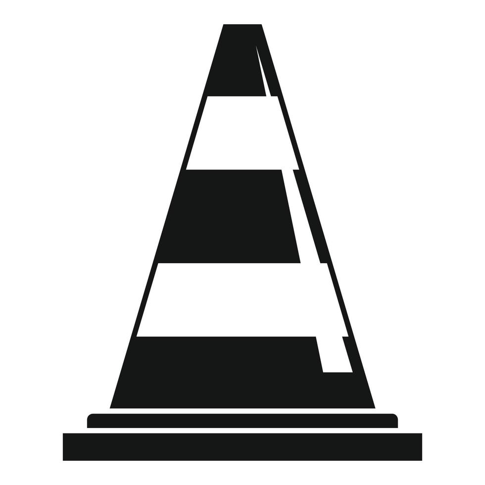 ícone de cone de estrada, estilo simples vetor