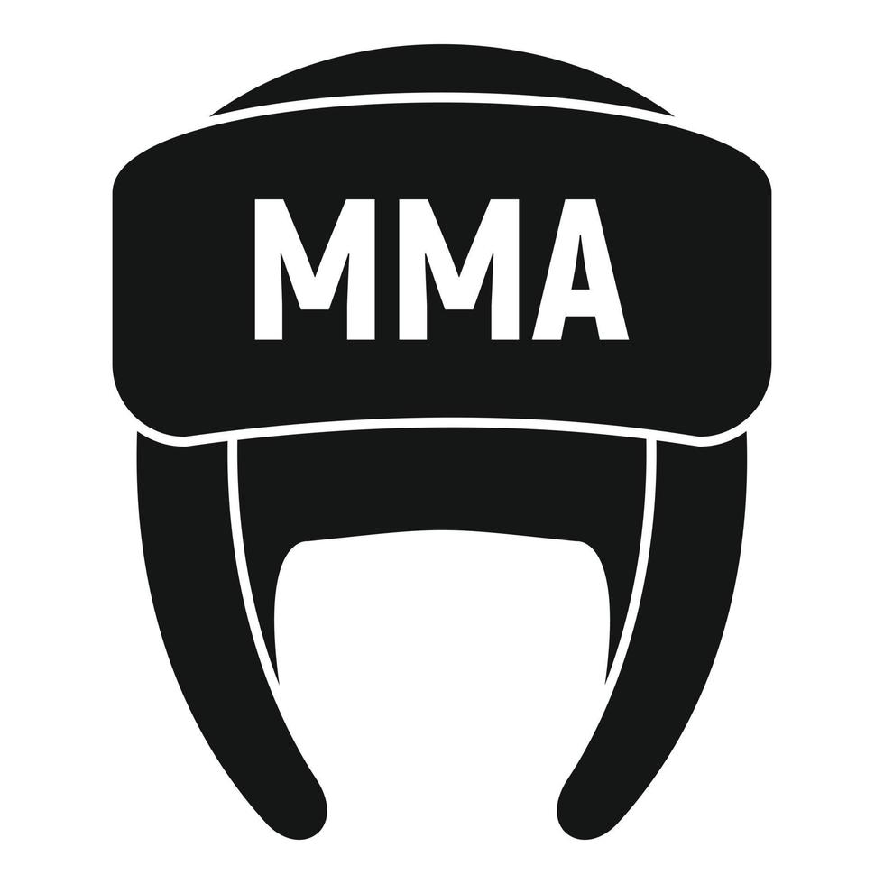 ícone do capacete mma, estilo simples vetor