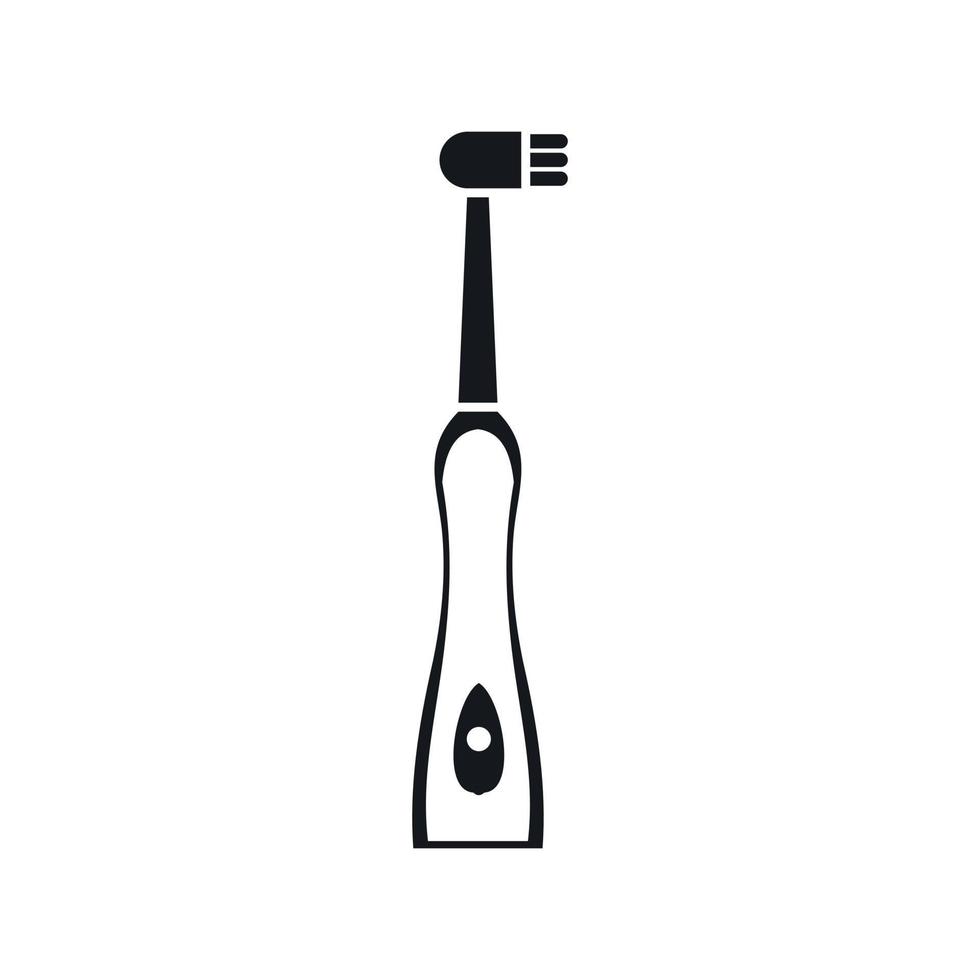ícone de escova de dentes elétrica, estilo simples vetor