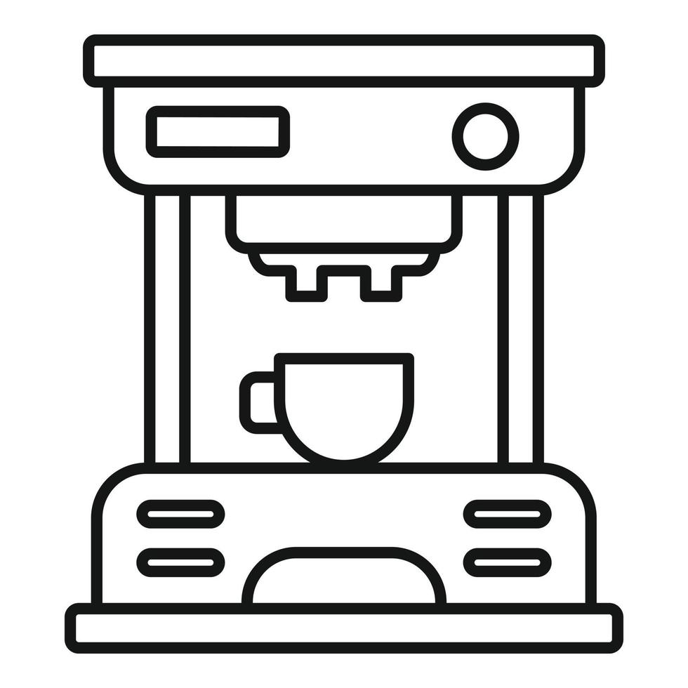 ícone da máquina de café expresso, estilo de estrutura de tópicos vetor