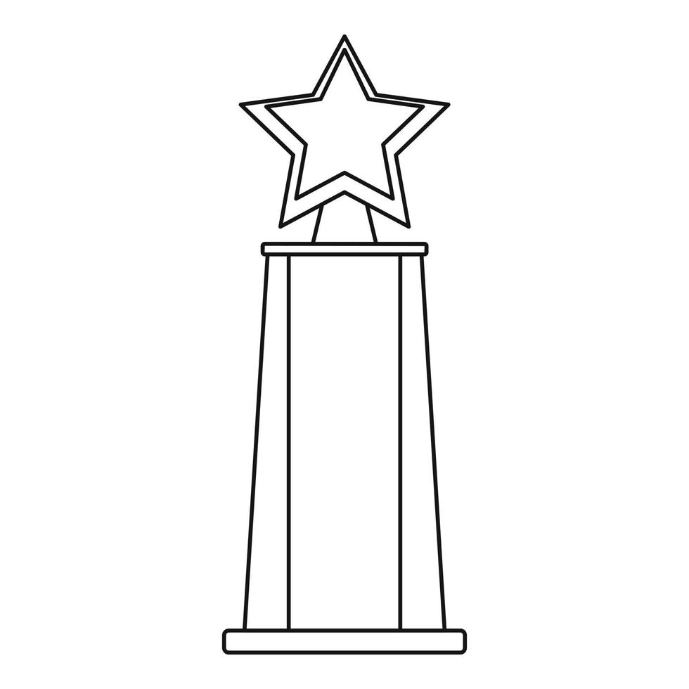 linha fina de vetor de ícone de prêmio estrela