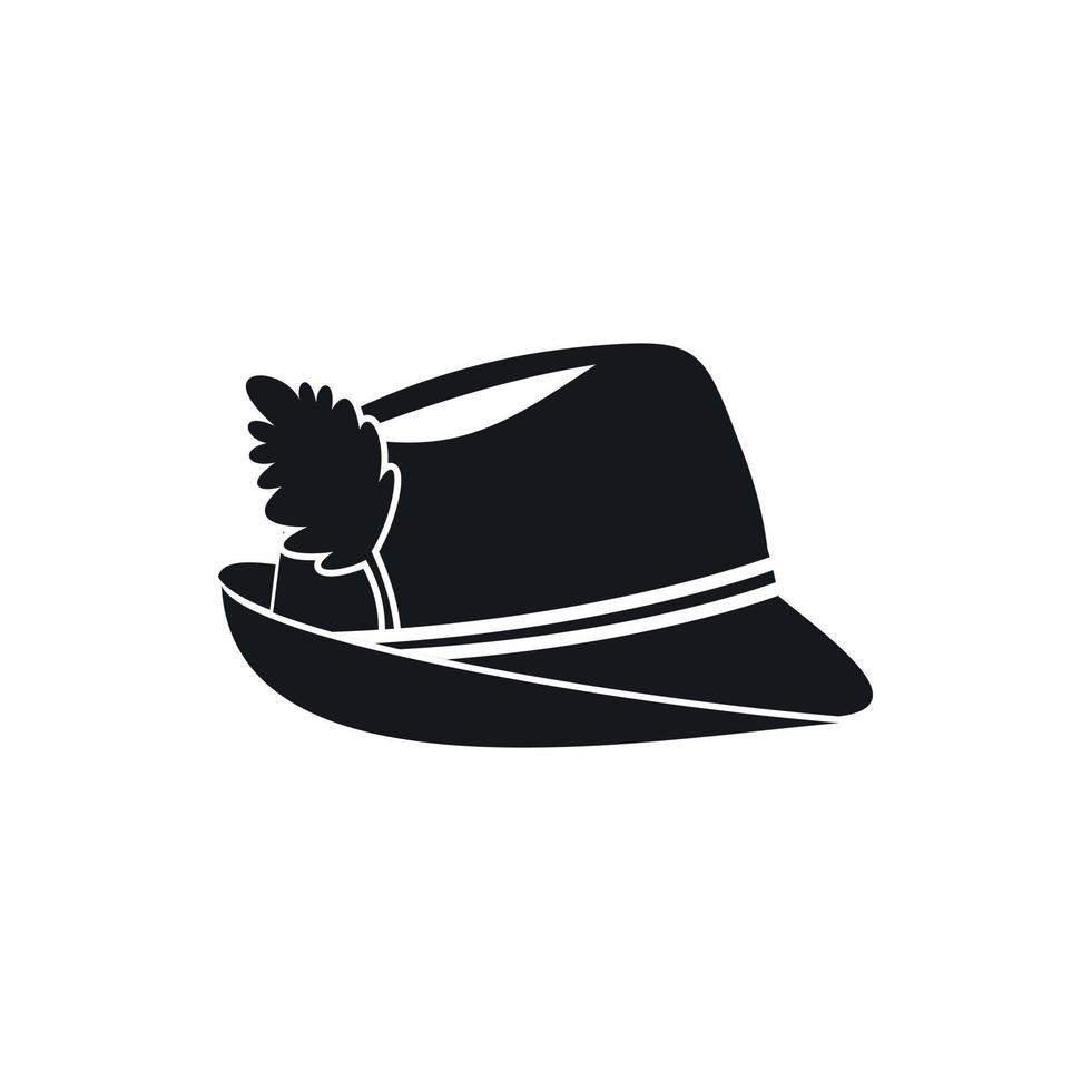 ícone do chapéu irlandês, estilo simples vetor
