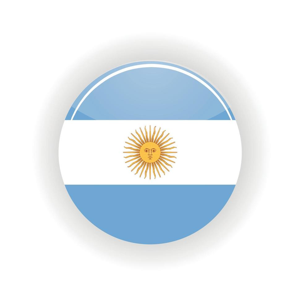 círculo de ícone da argentina vetor