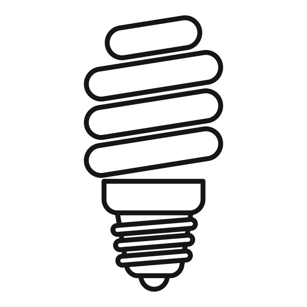 ícone de lâmpada led, estilo de estrutura de tópicos vetor