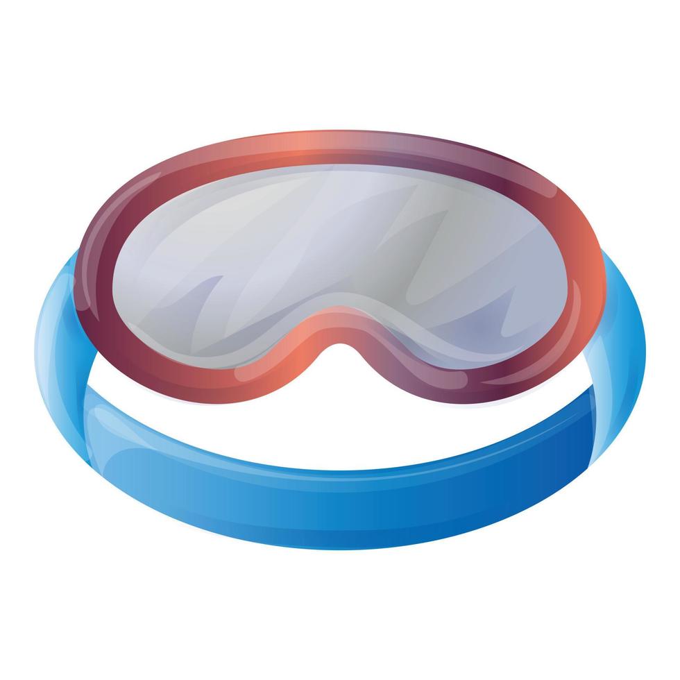 ícone de óculos de esqui, estilo cartoon vetor