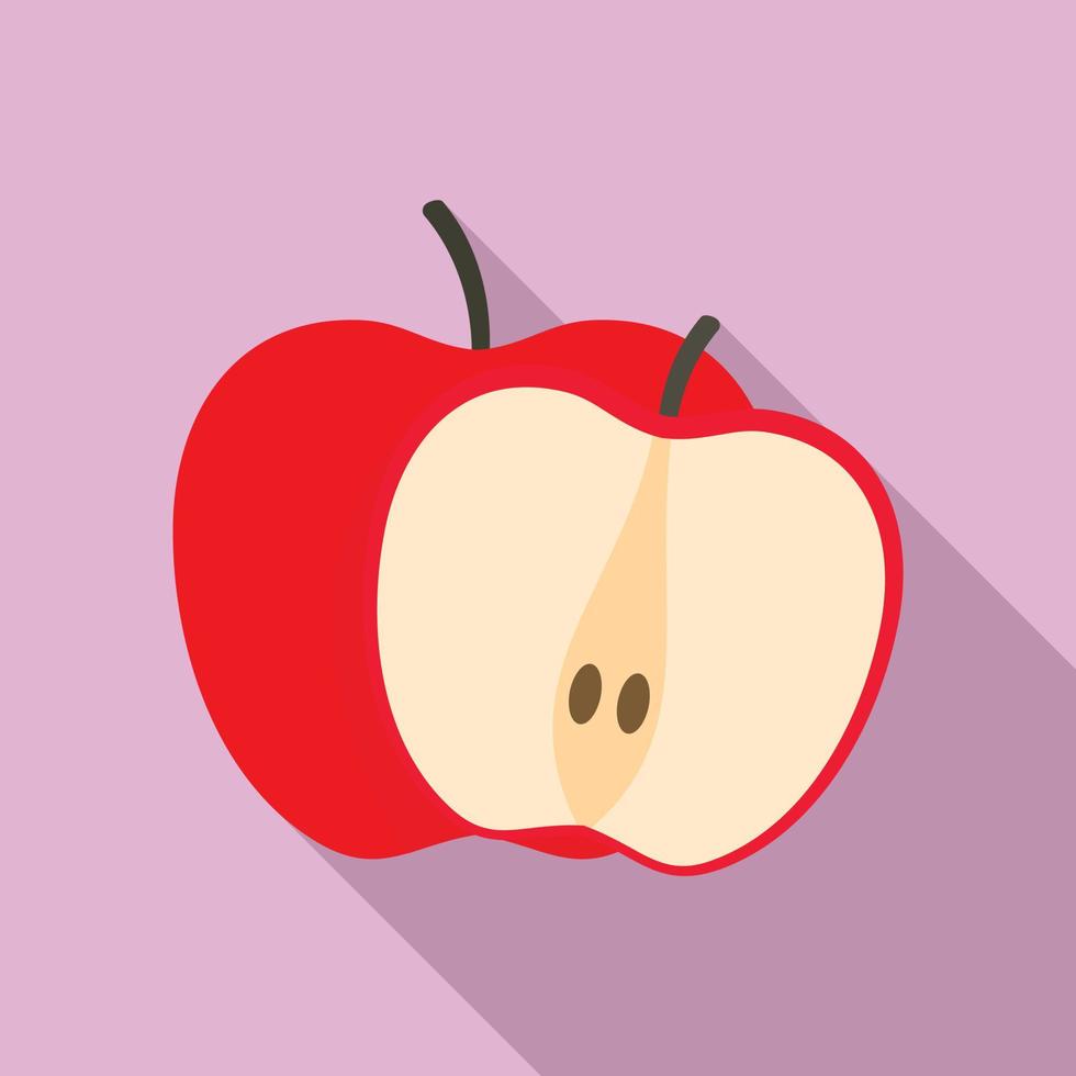 ícone de maçã vermelha, estilo simples vetor