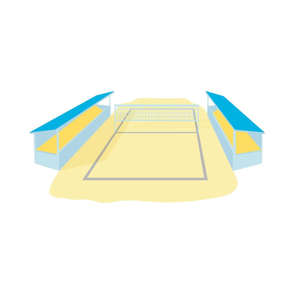 estádio para ícone de vôlei, estilo cartoon vetor