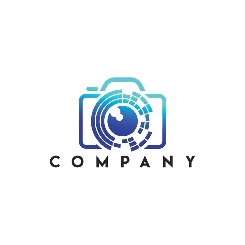 logotipo da fotografia, modelo do logotipo do fotógrafo, logotipo vetorial para um estúdio fotográfico vetor