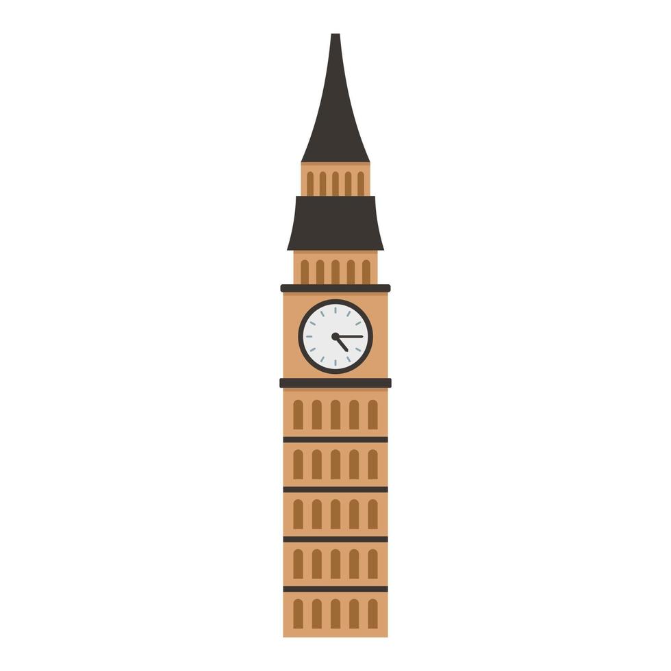 ícone da torre big ben, estilo simples vetor