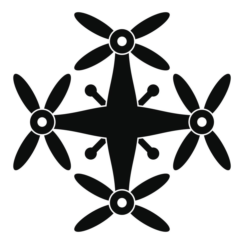 ícone de drone de transporte, estilo simples vetor