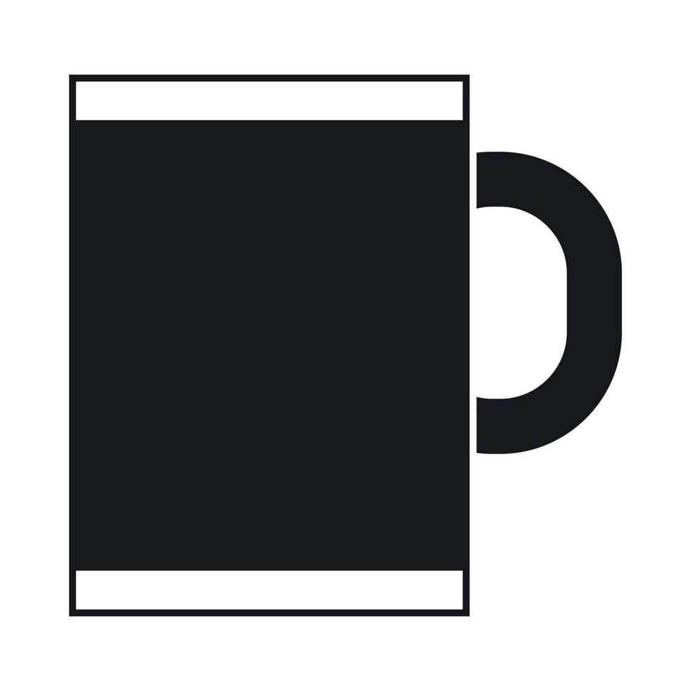ícone da caneca de chá, estilo simples vetor