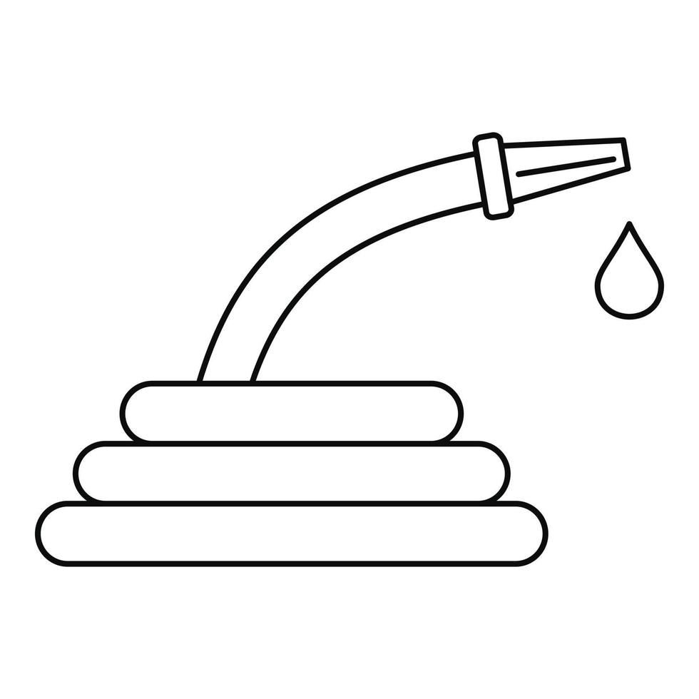 ícone da mangueira de água, estilo de estrutura de tópicos vetor