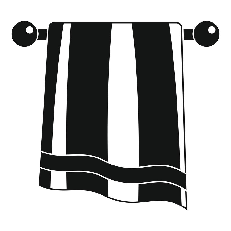 ícone de toalha de banheiro, estilo simples vetor