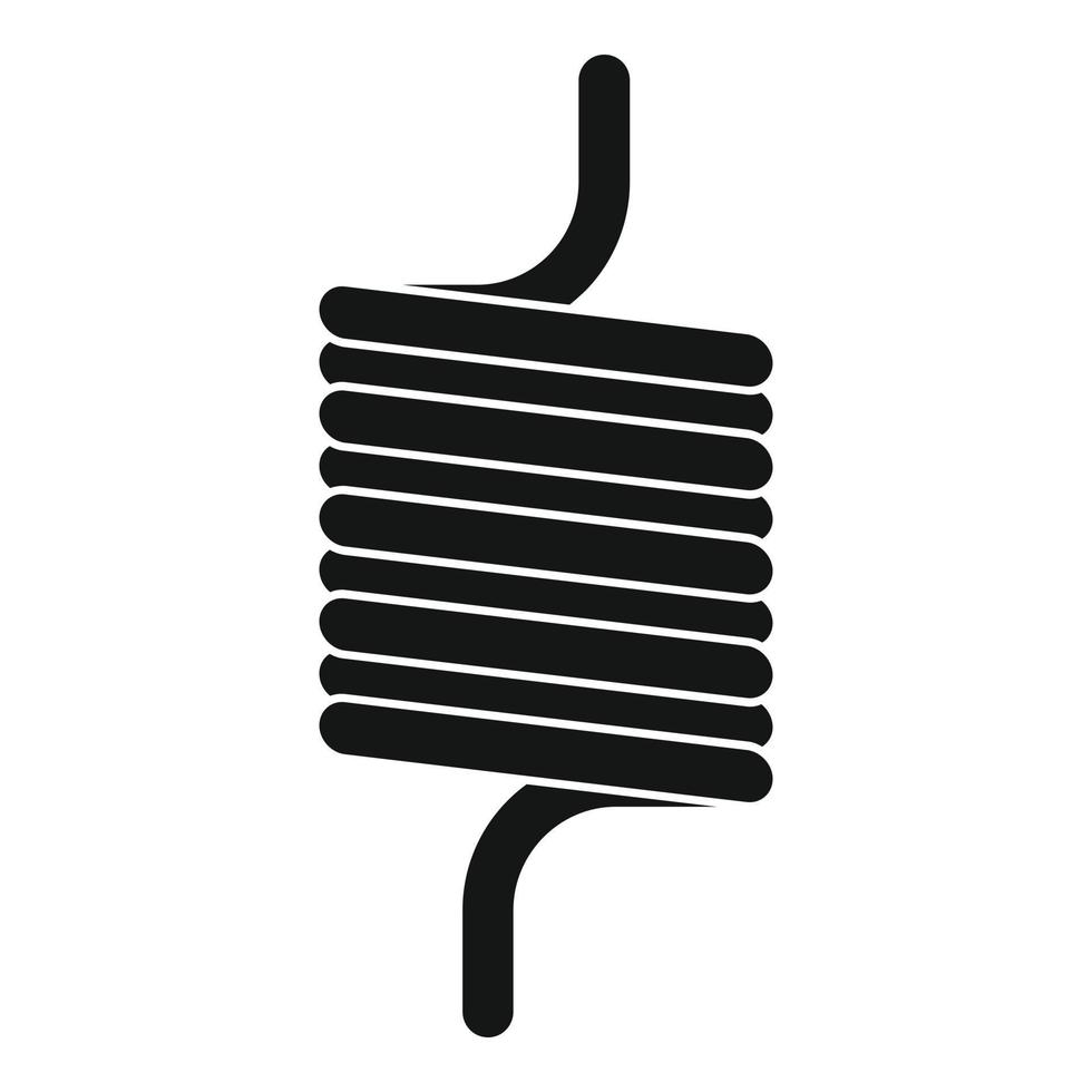ícone de bobina de mola dupla, estilo simples vetor