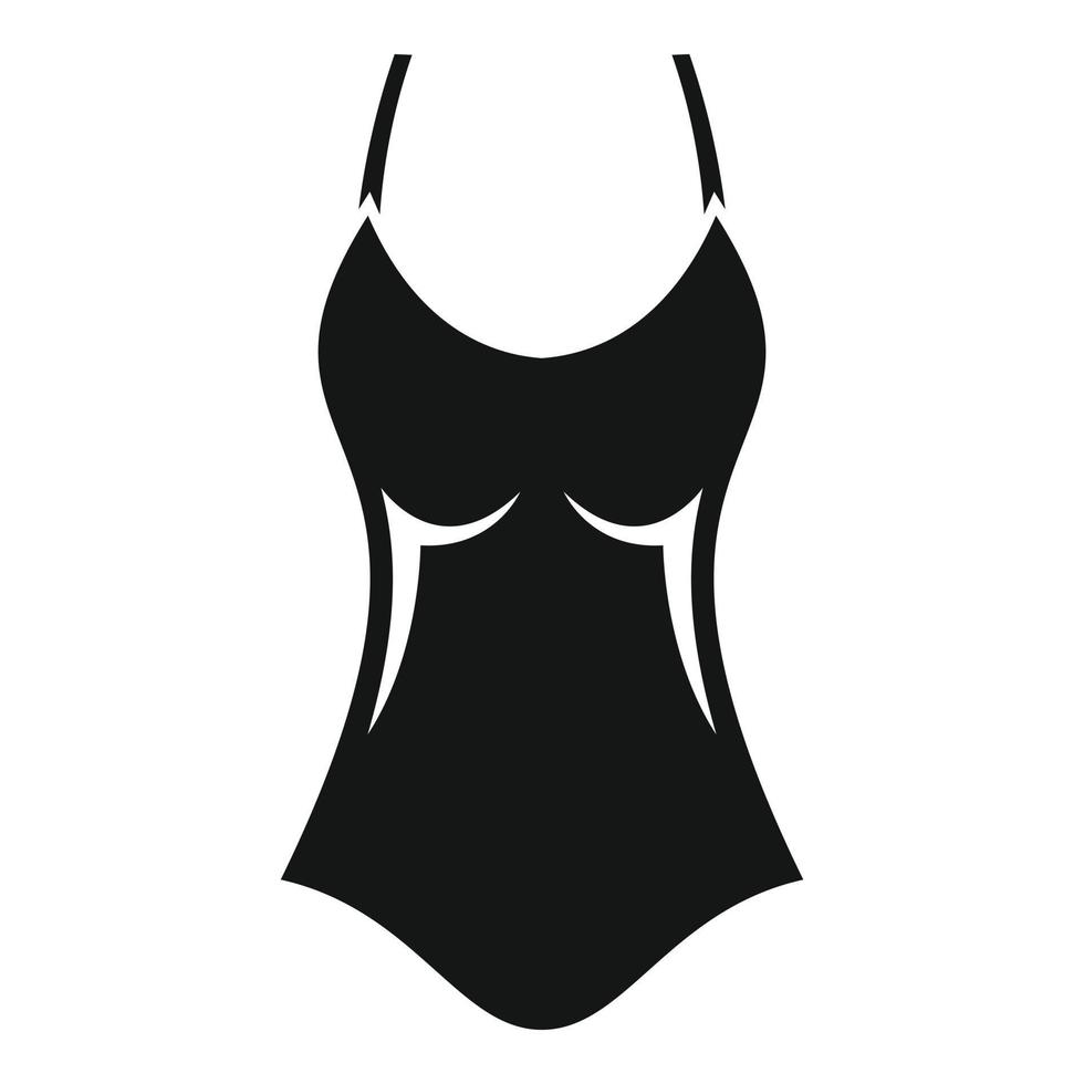 ícone de roupa de banho de mulher, estilo simples vetor