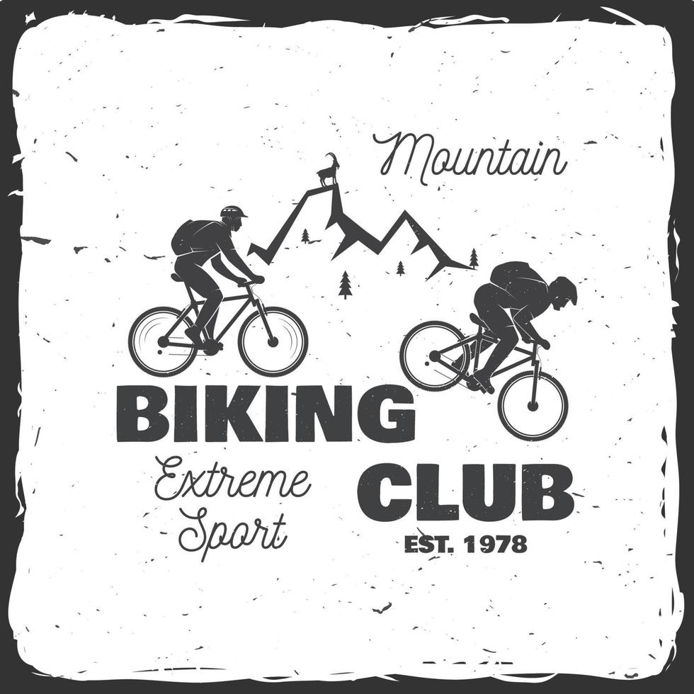 clube de mountain bike. ilustração vetorial. vetor