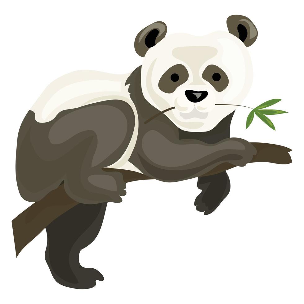 ícone do urso panda, estilo cartoon vetor