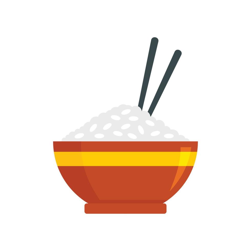 ícone da tigela de arroz do Japão, estilo simples vetor