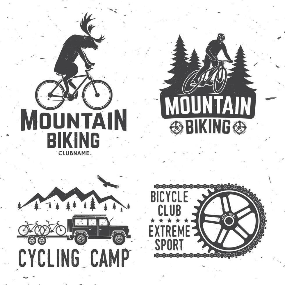 coleção de mountain bike. ilustração vetorial. vetor