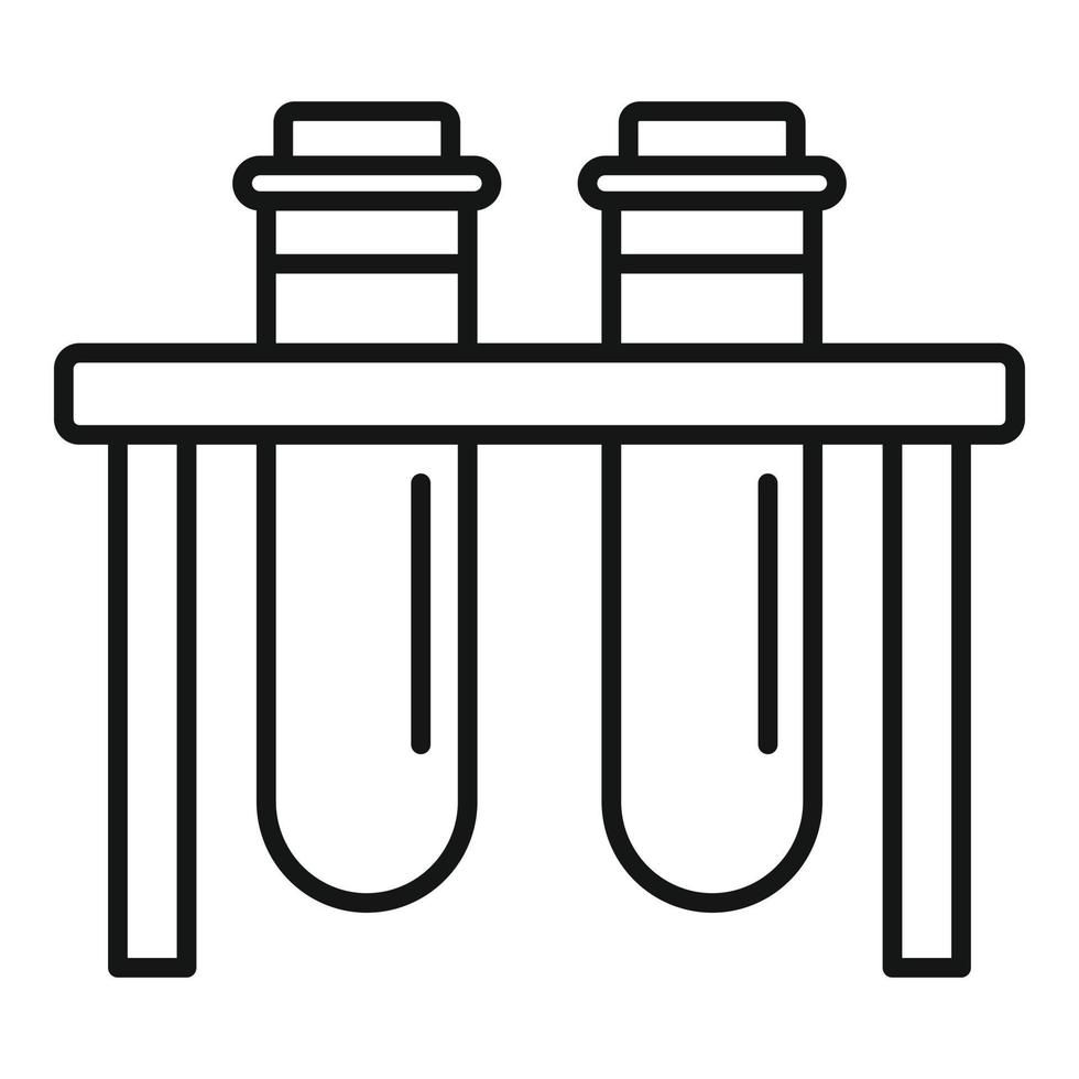 ícone de suporte de tubo de ensaio, estilo de estrutura de tópicos vetor