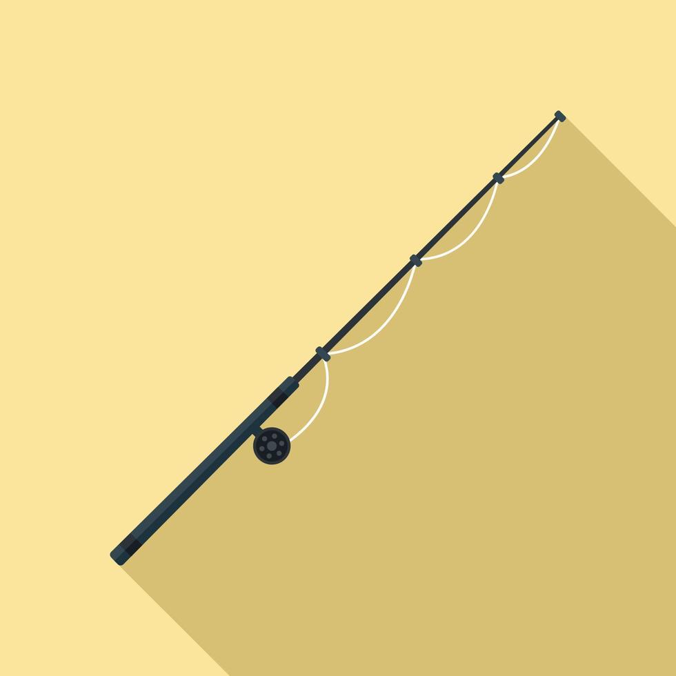 ícone do carretel da vara de pescar, estilo simples vetor