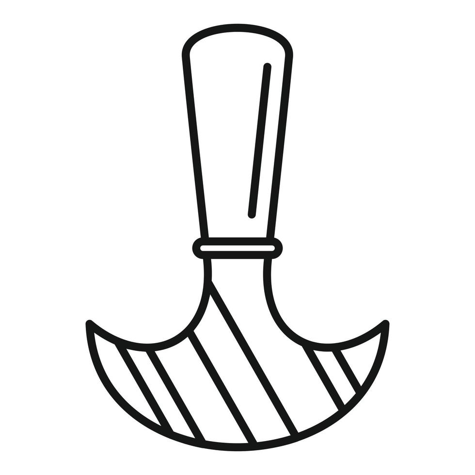 ícone da ferramenta de metal para conserto de sapato, estilo de estrutura de tópicos vetor