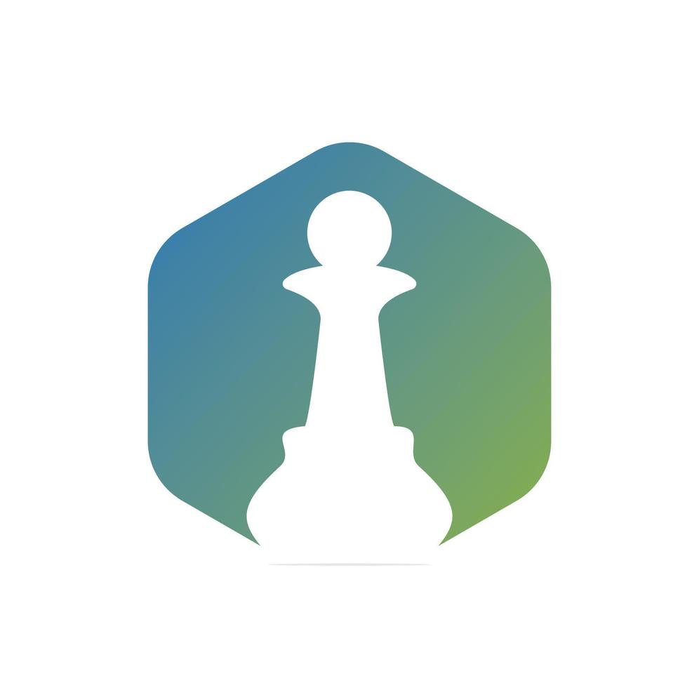 ilustração do vetor de modelo de design de logotipo de xadrez