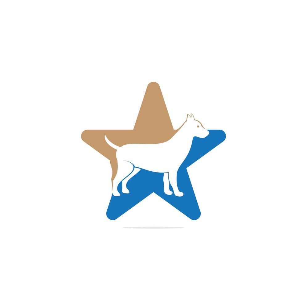 modelo de vetor de design de logotipo de cachorro. vetor de logotipo de ícone de cachorro
