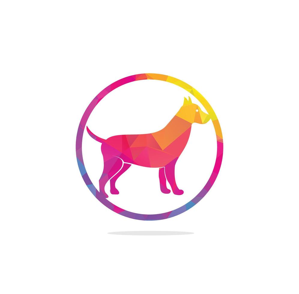 modelo de vetor de design de logotipo de cachorro. vetor de logotipo de ícone de cachorro