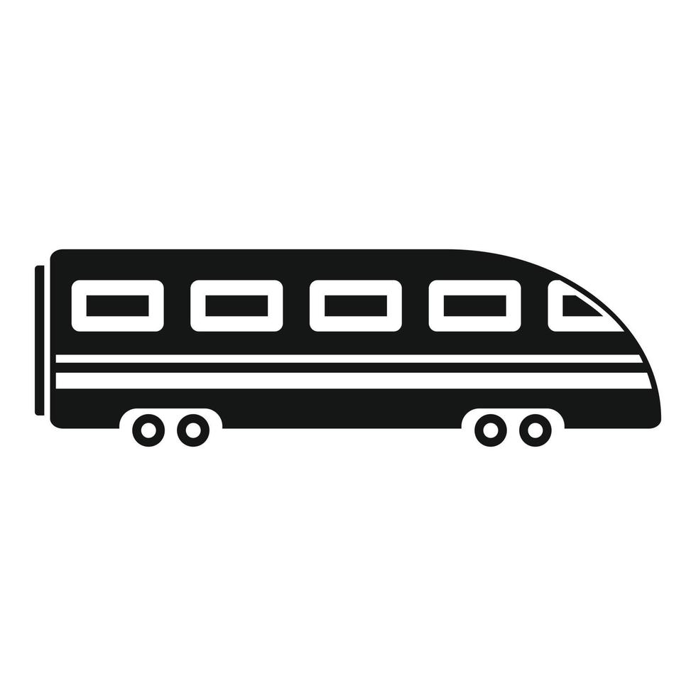 ícone do trem de velocidade, estilo simples vetor