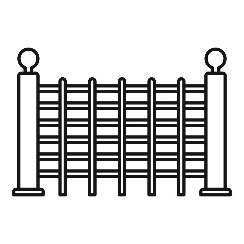 ícone de cerca de aço, estilo de estrutura de tópicos vetor