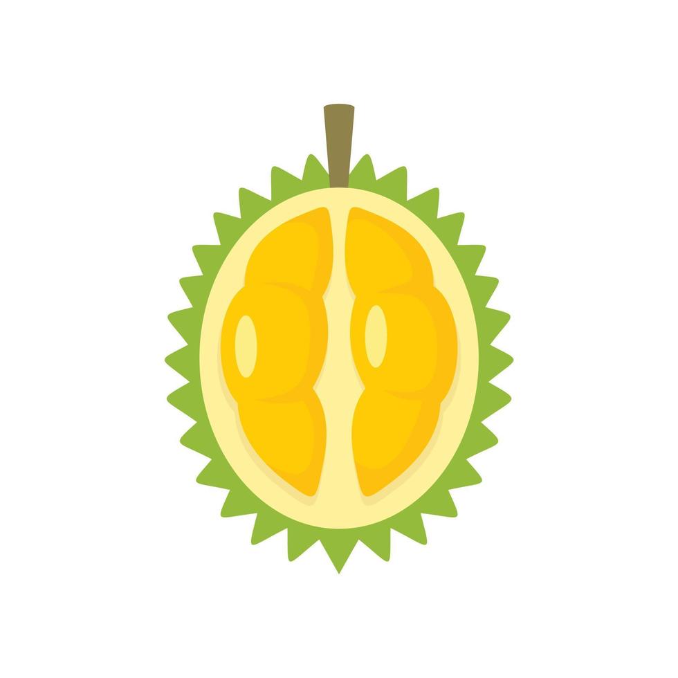 metade do ícone de fruta durian, estilo simples vetor