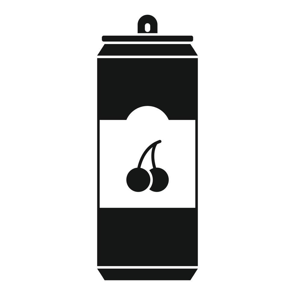 ícone de refrigerante de cereja, estilo simples vetor