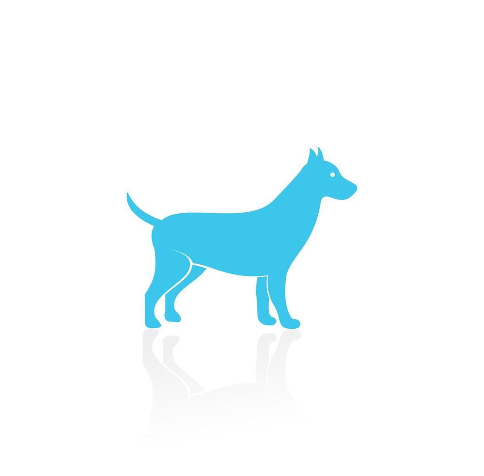 modelo de vetor de design de logotipo de cachorro. vetor de logotipo de ícone de cachorro