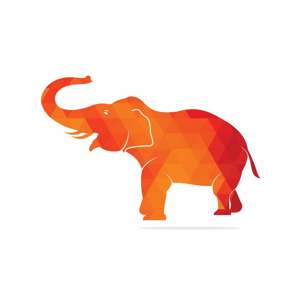 design de logotipo de vetor de elefante. design de logotipo abstrato de elefante criativo.