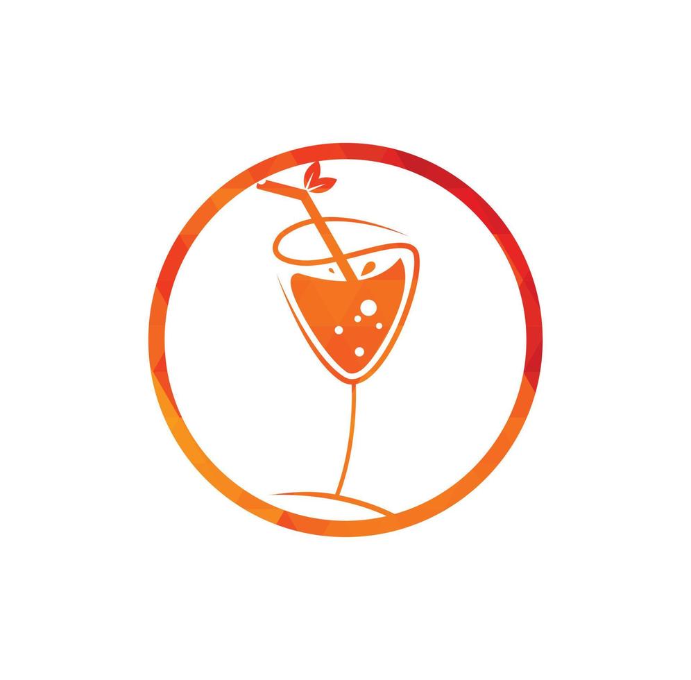 ilustração em vetor de conceito de design de logotipo de suco de laranja